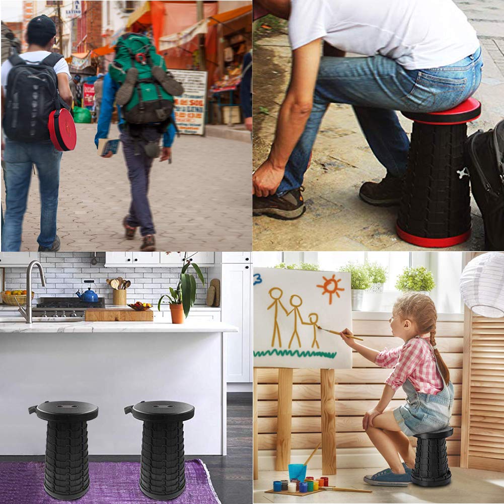 Snapklik.com : Retractable Folding Stool For Camping Travel Small ...