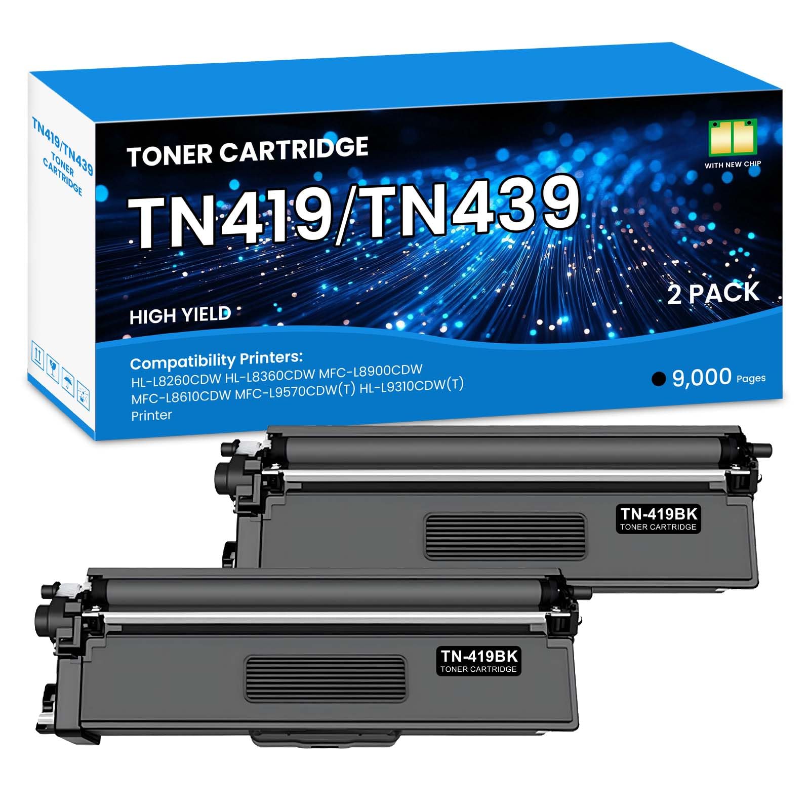 TN419 Black Toner Cartridge Compatible for Brother TN-419 TN 419 for HL-L8260CDW HL-L8360CDW MFC-L8900CDW MFC-L8610CDW MFC-L9570CDW(T) HL-L9310CDW(T)