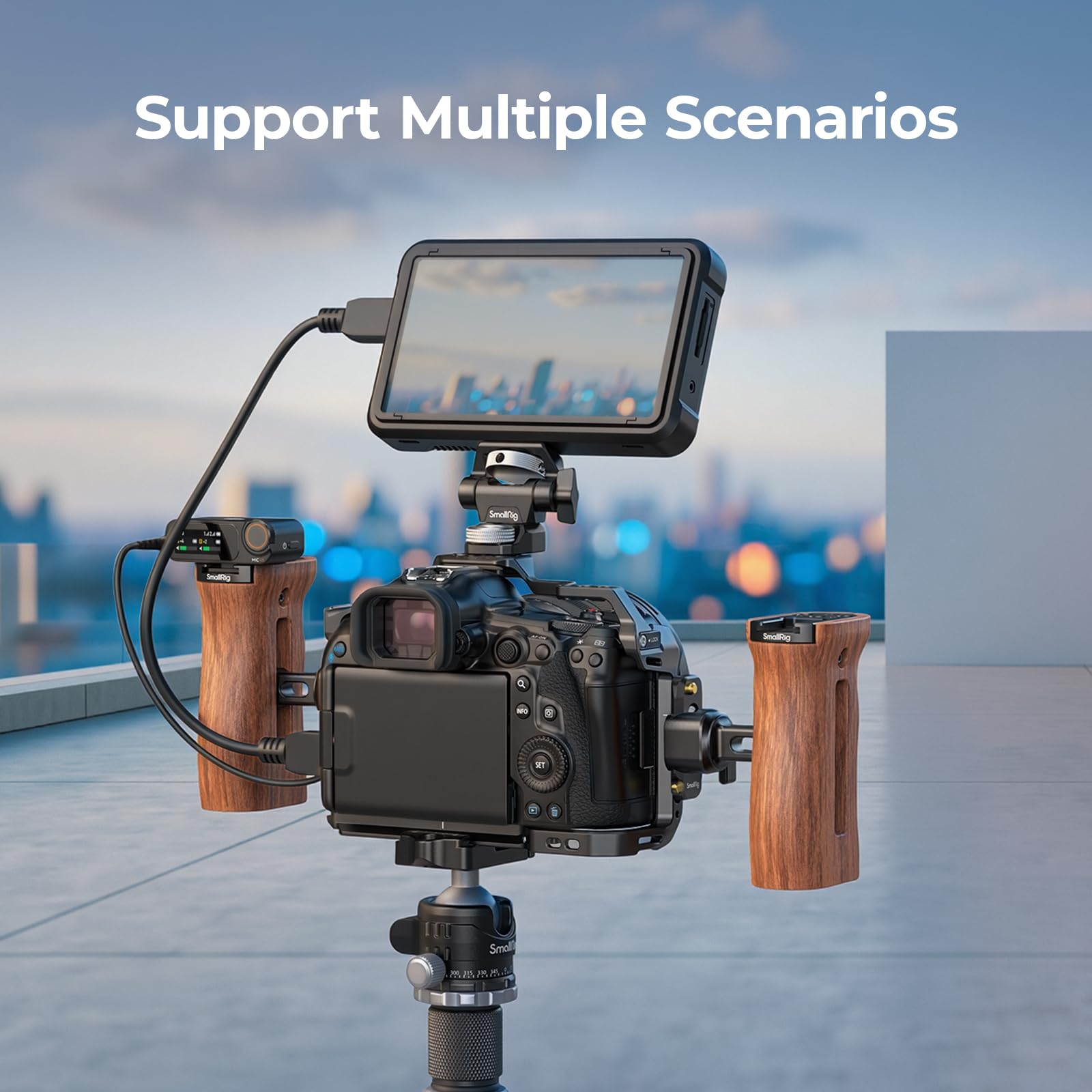 Amazon | SmallRig ユニバーサルサイド木製NATOハンドルグリップ