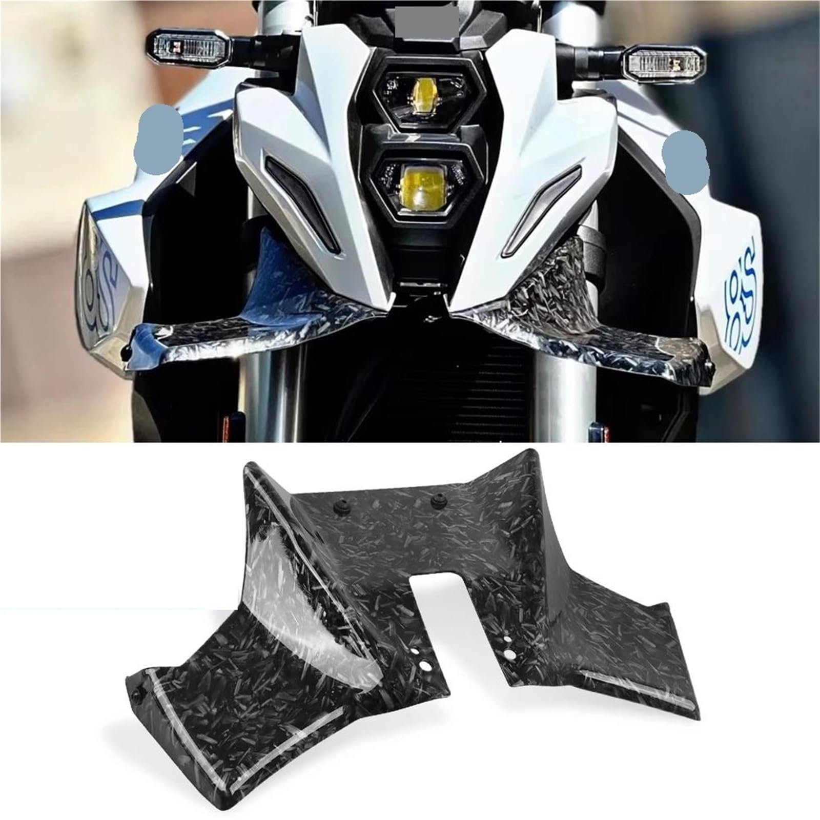 Aileron De Moto Avant Aileron De Protection Moto pour Suzuki pour GSX-8S 2023 2024 2025(Forge Pattern)