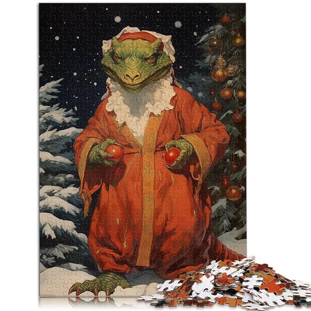 Foto 2 de 6 de Dragón navideño Vintage Puzzles de 1000 Piezas para Adolescentes Juguete Educativo para aliviar el estrés…