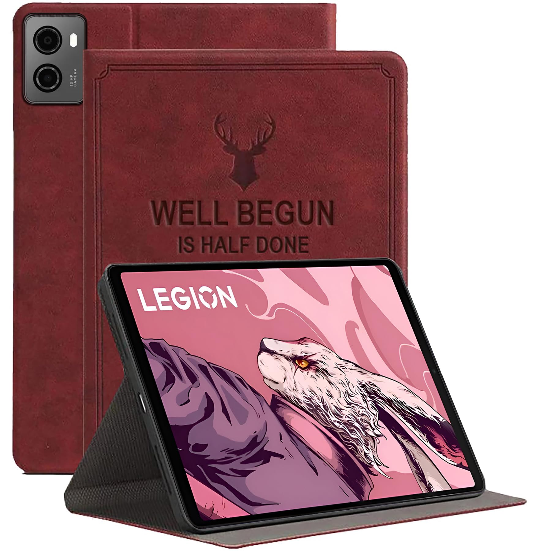 ProElite Cover for Lenovo Legion Tab 8.8 inch Case, Deer Flip case Cover for Lenovo Legion Tab 8.8 inch Tablet, Wine Red (B0D9B1DS4D) Amazon Price History, Amazon Price Tracker
