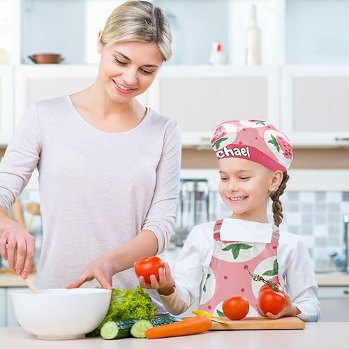 Miniatura 5 de Horse Custom Kids Apron and Chef Hat Set Personalized Cooking Kitchen Chef Apron with Big Pocket for Boys Girls (3-12 Years)