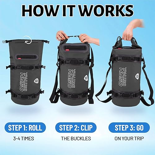 Miniatura 9 de Bolsa de lona impermeable de 40L y bolsa seca de 25L