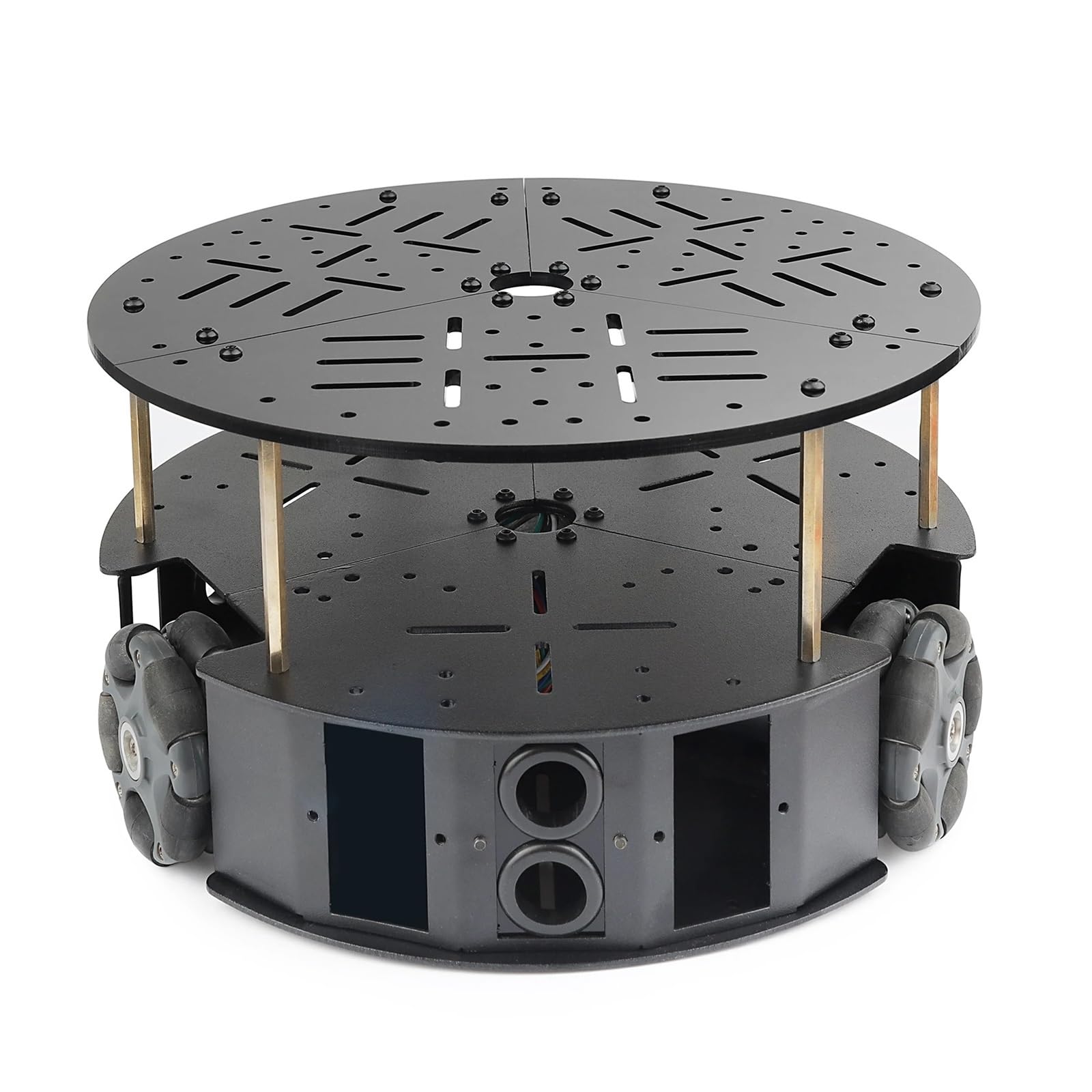 5kg obciążenie 58mm dookólne podwozie z kołem z silnikiem prądu stałego 3-kołowy Omni robot mobilny Omnirobot inteligentny samochód dla Arduino(13CPR hall)