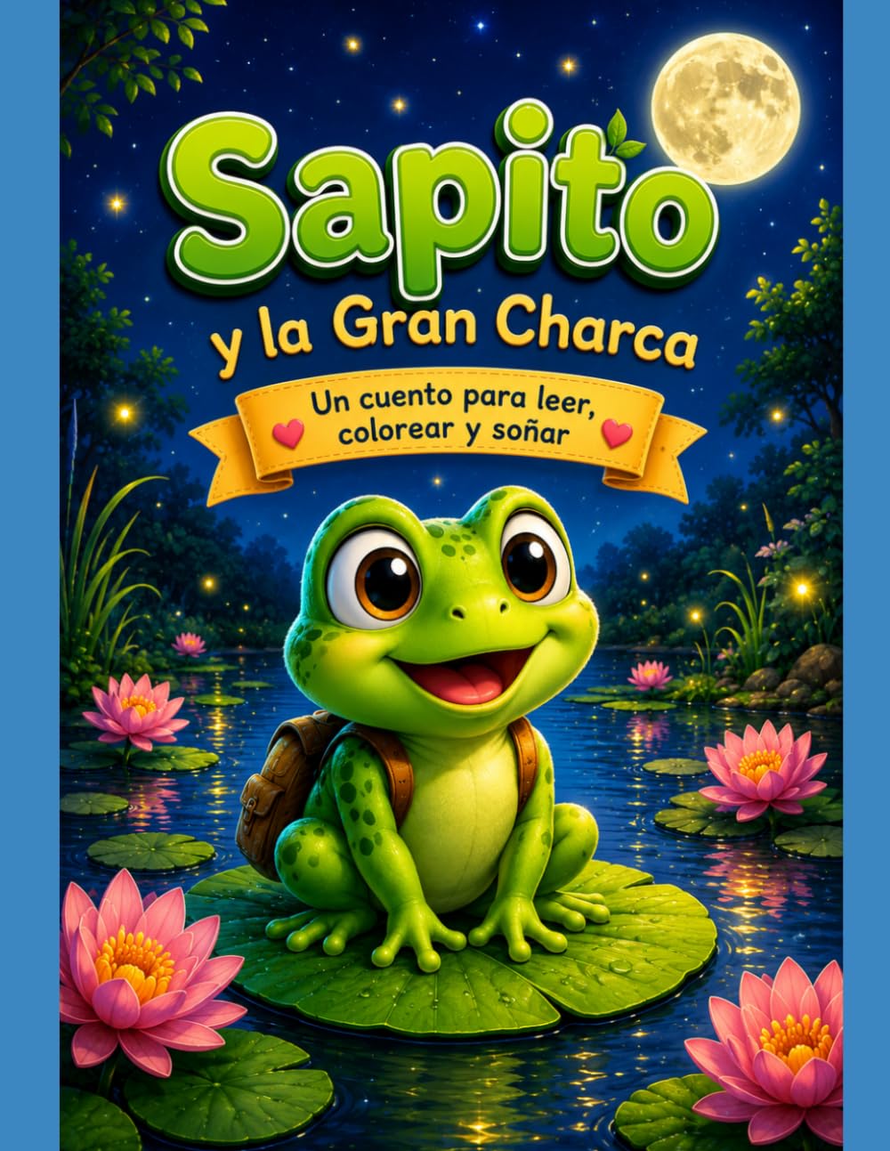 Sapito y la Gran Charca: Un cuento infantil para colorear sobre valentía, amistad y aventuras mágicas (Aventuras de Sapito)