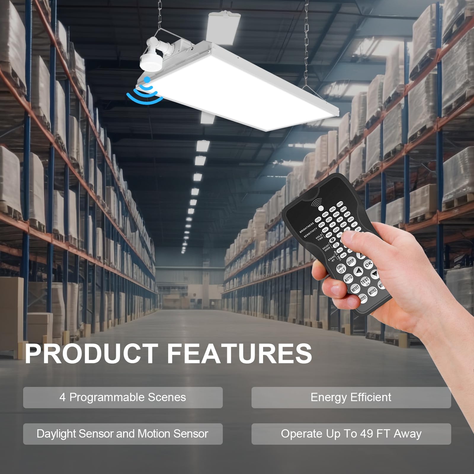 RC-100 Sensor Remote Control Programmer for LED Linear High Bay and UFO High Bay Light?360° Microwave Sensor