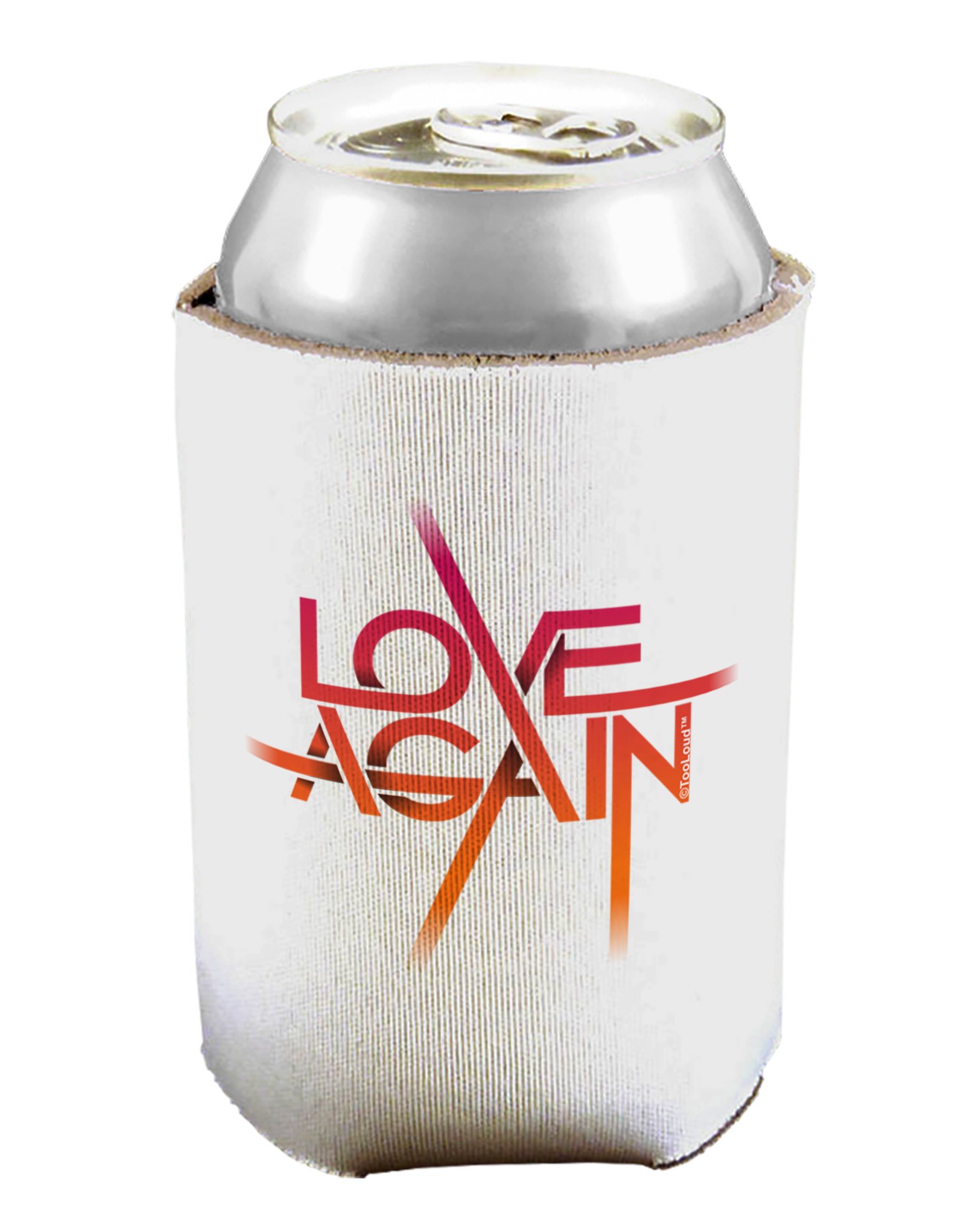 TOOLOUD Love Again Typography Can/Bottle Insulator Cooler - 2 Pack