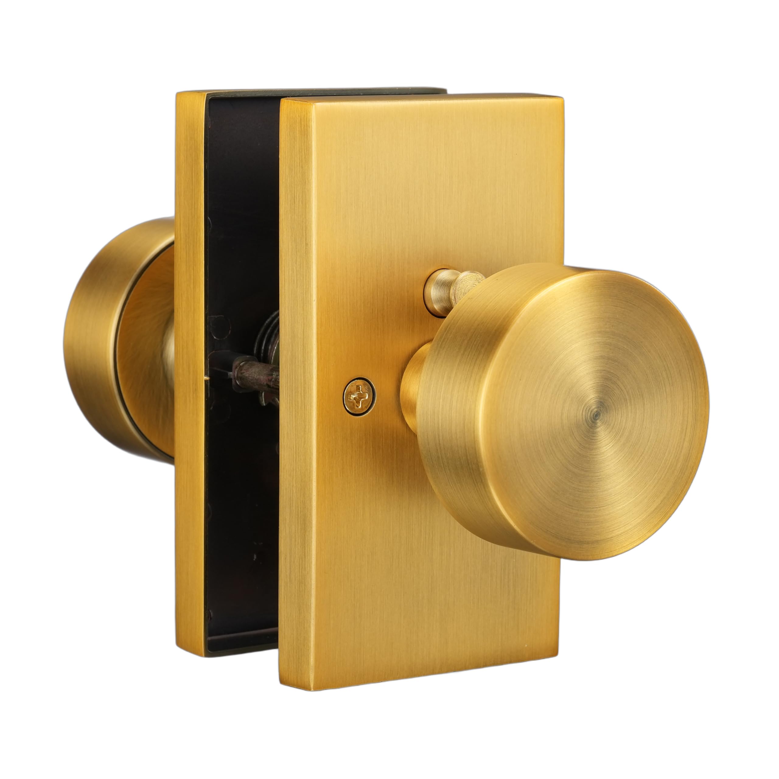 Satin Chrome Privacy Door Knobs - Lock & Release -22