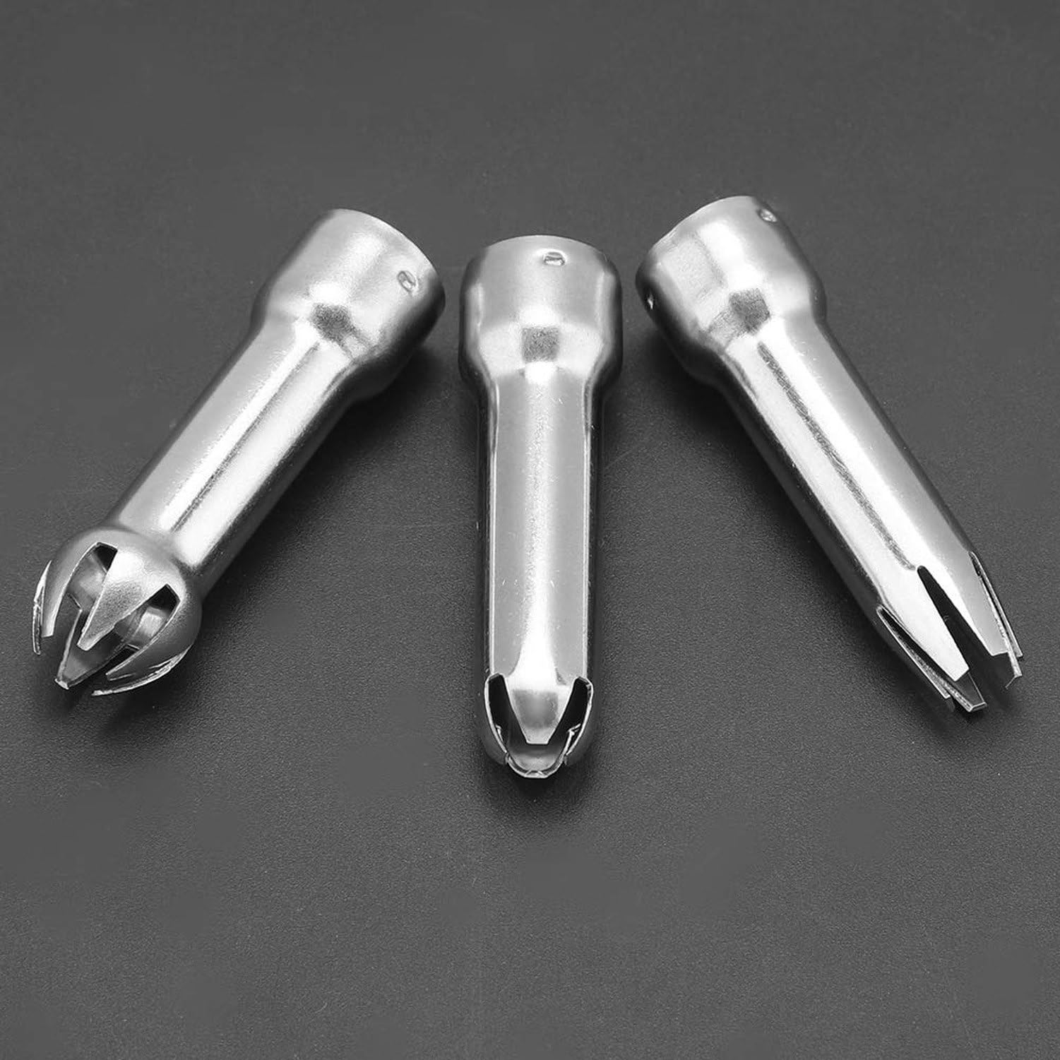 Acciaio Inox Set 3 Ugelli per sac a Poche Decorazione Torte Bake