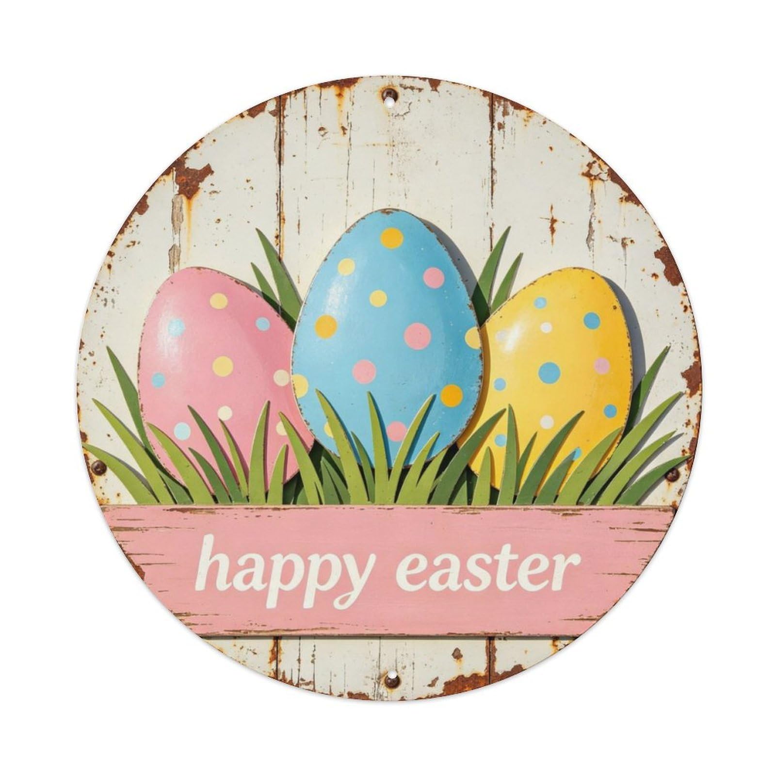 Happy Easter Metal Tin Sign Plaque