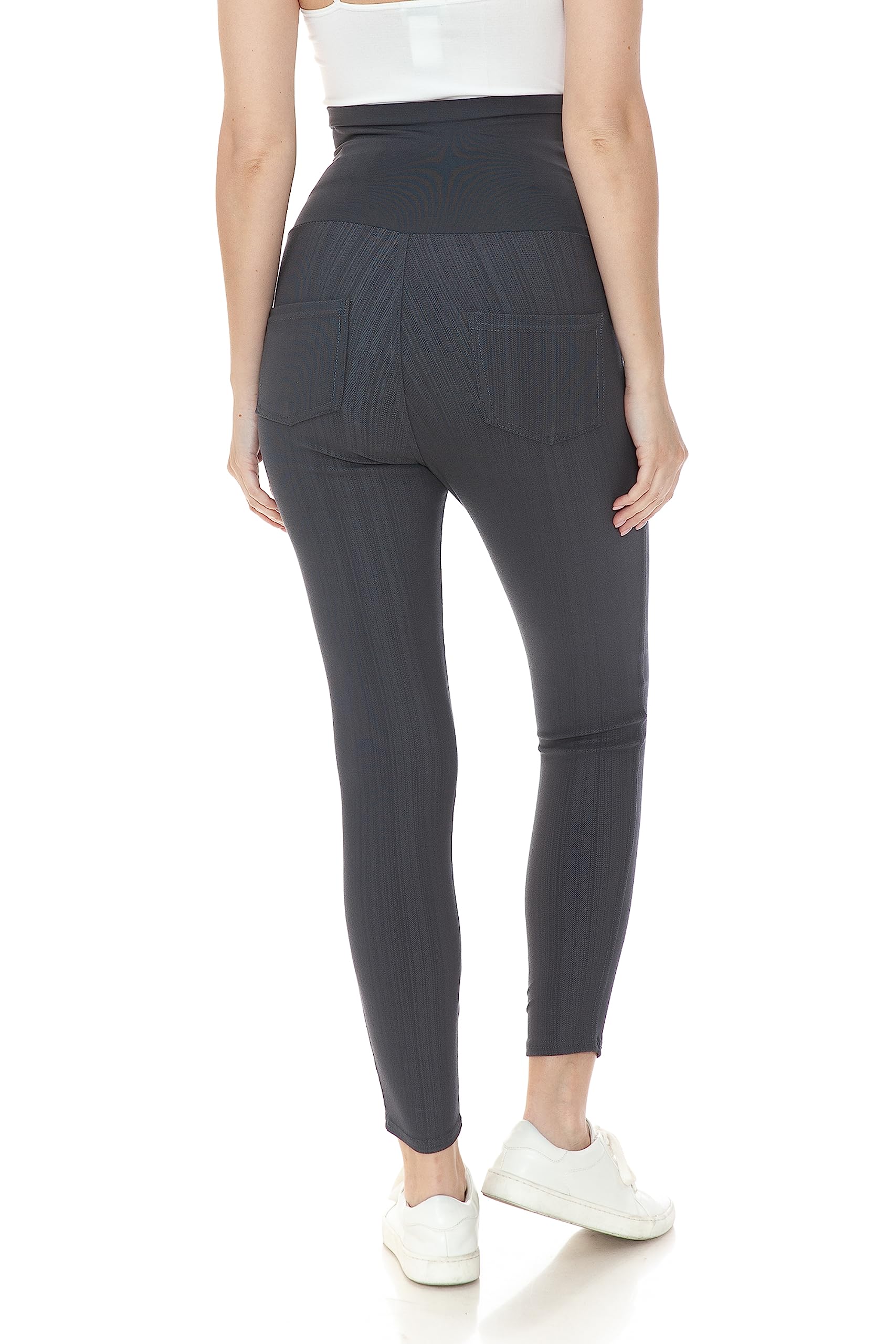 Leggings Depot Jeans premaman da donna con tasche, comodi, elasticizzati, per gravidanza, Jeggings in denim
