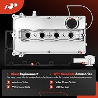 Vista 3 de A-Premium Kit de cubierta de válvula de motor compatible con Chevy Cruze, Sonic, Trax, Aveo, Aveo5, L4 1.6L 1.8L (tipo de aluminio mejorado)