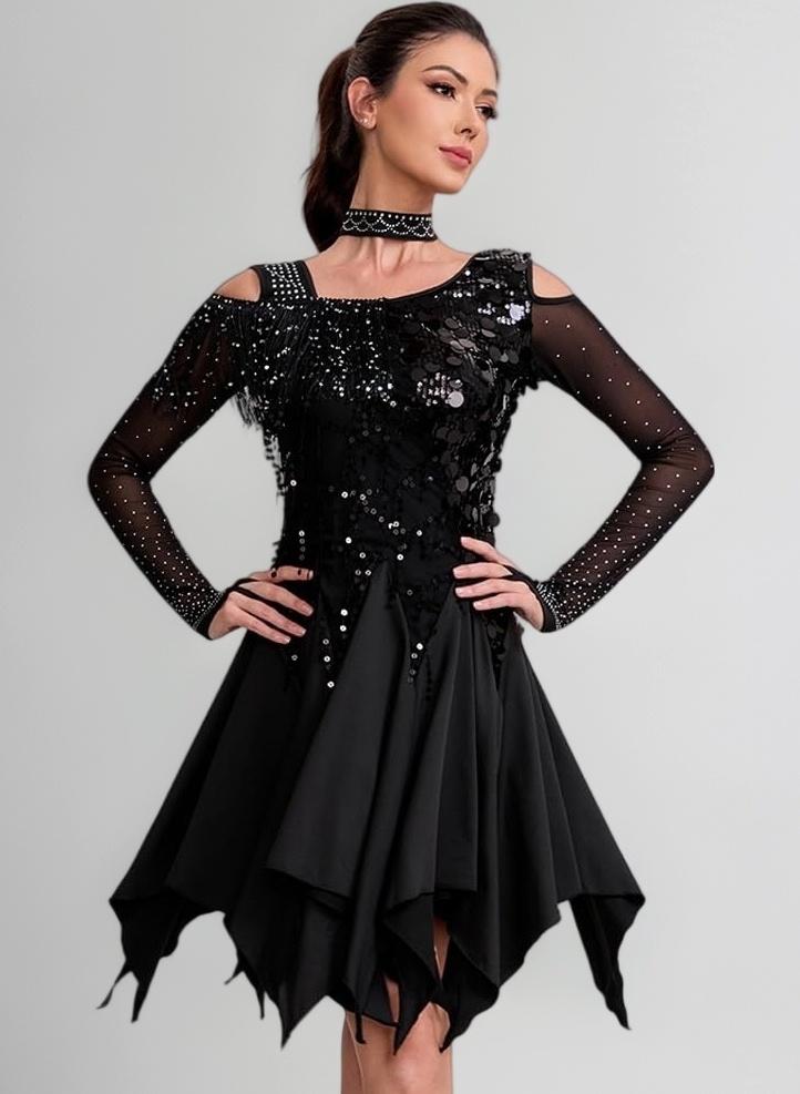 新品★ラテンドレス★ML〜LL★社交ダンス★フリル★競技会★黒&ブラウン Amazon.co.jp: [LNIGHT] ラテン衣装 社交ダンス プロ用 ラテンドレス