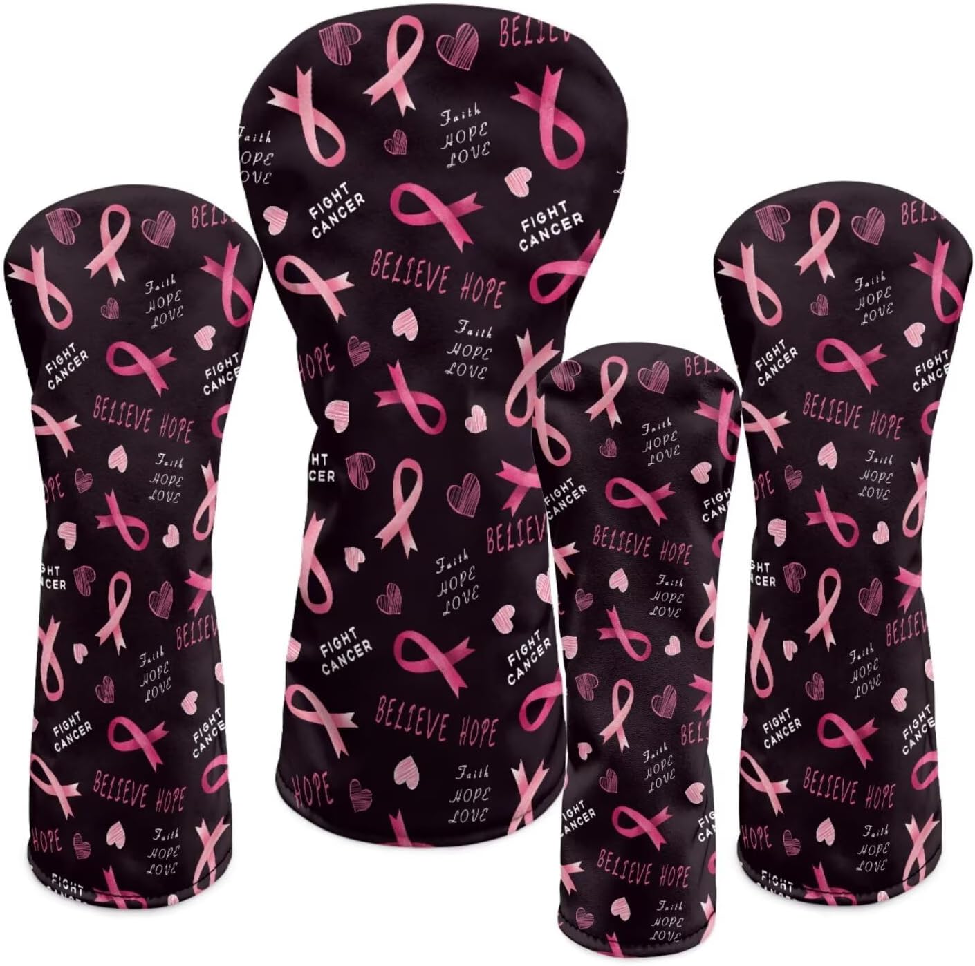 Rnyleeg Golf Head Covers for Woods and Driver Women Golf Club Cover Funny Driver 3 and 5 Wood Covers Leather Hybird Headcover