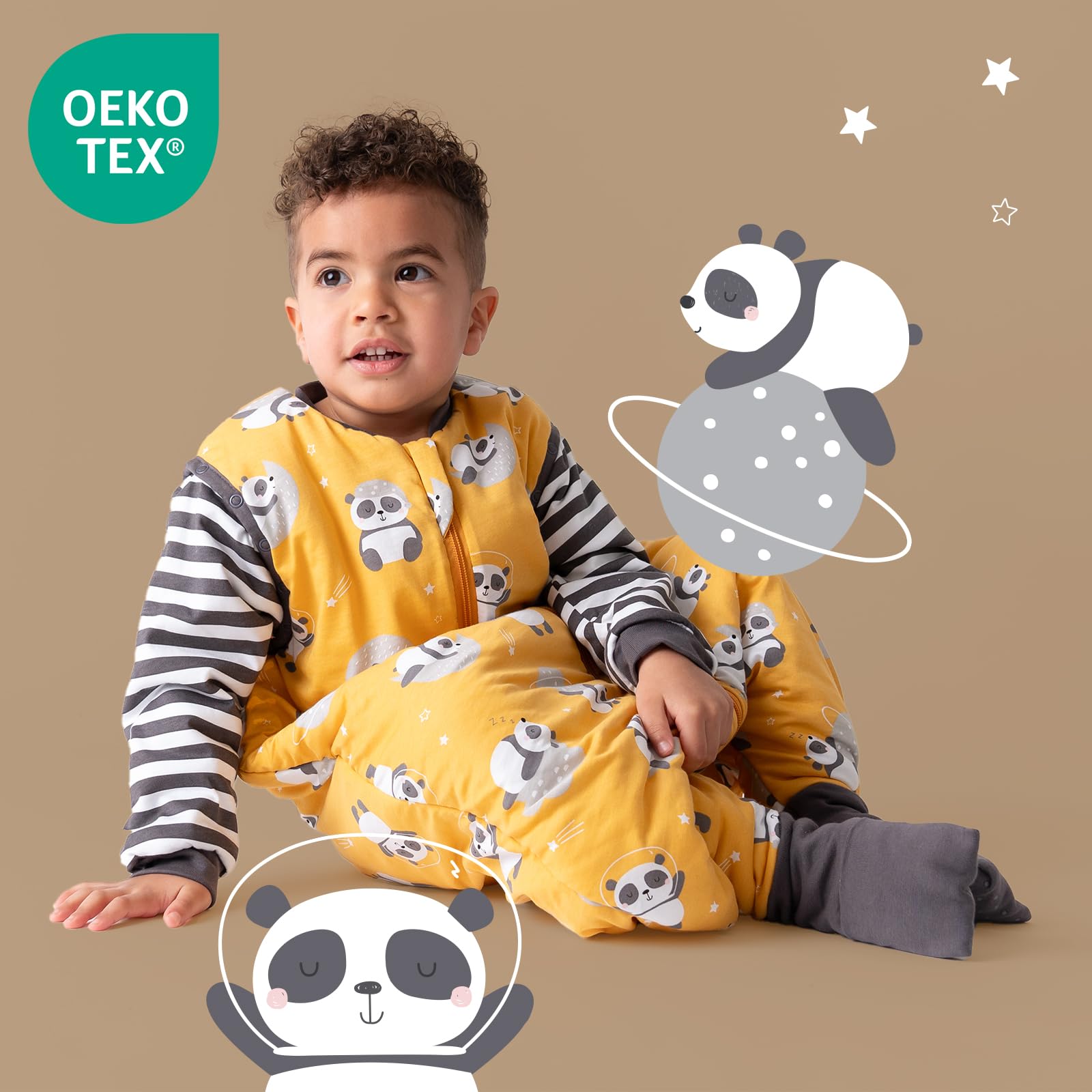 schlummersack Baby Kinder Schlafsack Übergang | mit Füßen, umklappbaren Bündchen und abnehmbaren Ärmeln, leicht gefüttert, Sommerschlafsack, 1.0 Tog