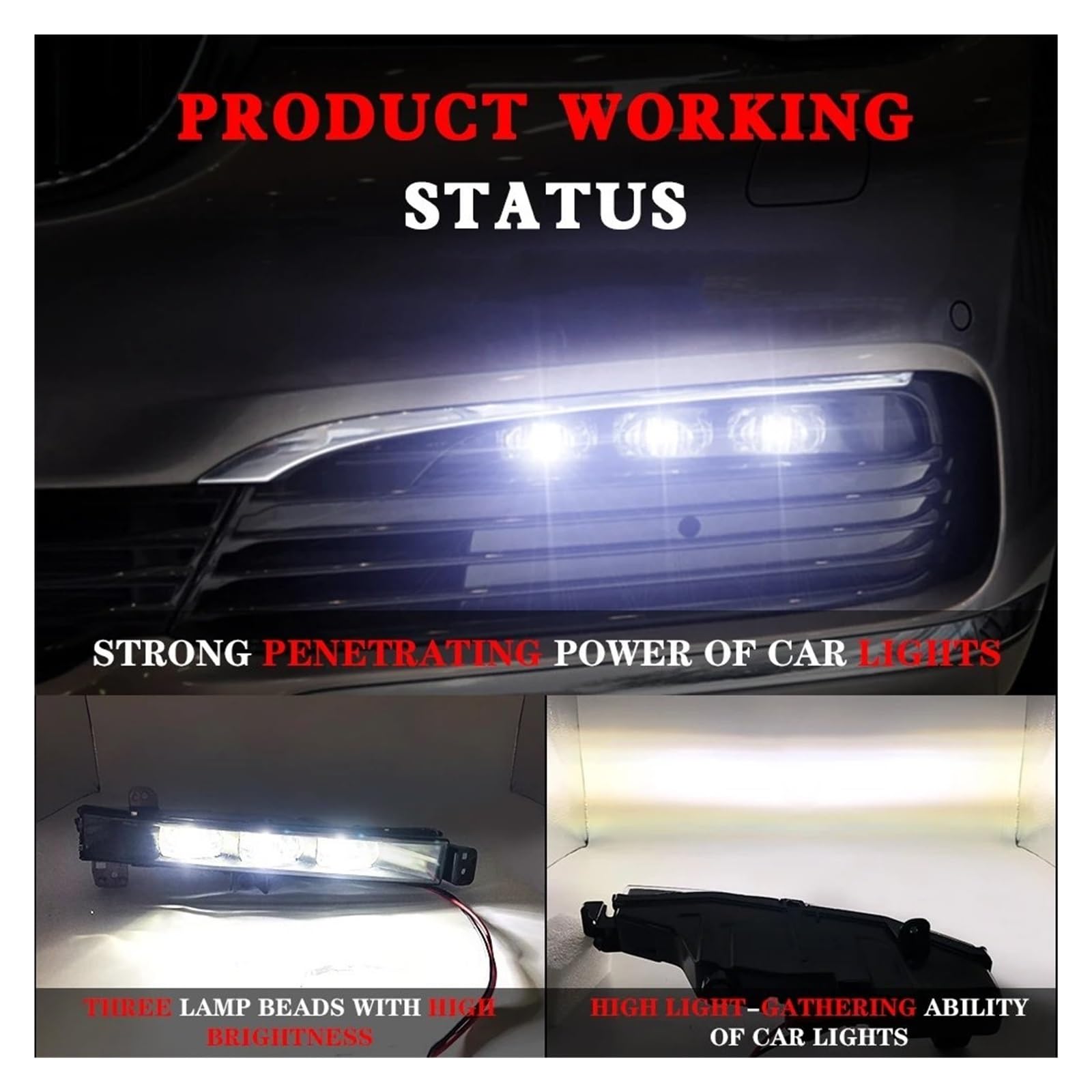 Do BMW 7, G11 i G12 (2016-2019): reflektor przeciwmgielny, światła do jazdy dziennej (DRL)