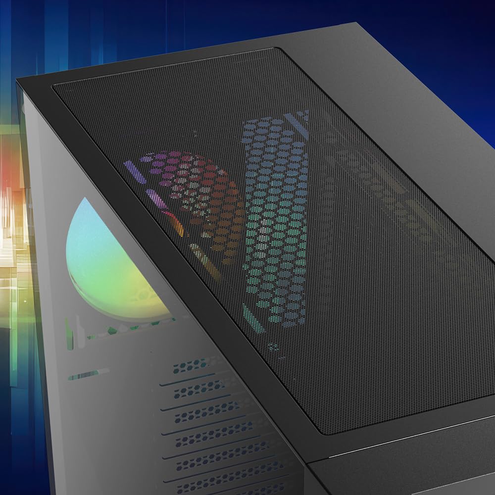 Sharkoon S25-W2 ARGB ATX obudowa PC, USB-C, 2 wentylatory PWM, czarna