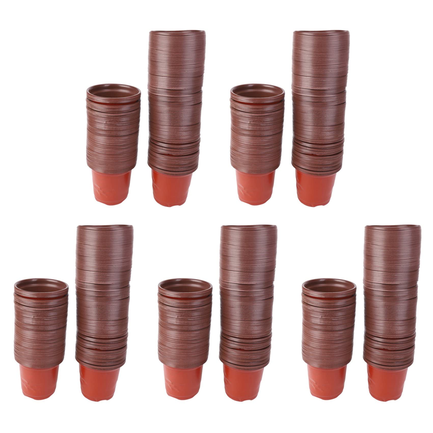 Hndhbfgrt 1000Pcs 4 Inch Plastic Flower Seedlings Nursery Supplies Planter Pot/Pots Containers Seed Starting Pots Planting Pots