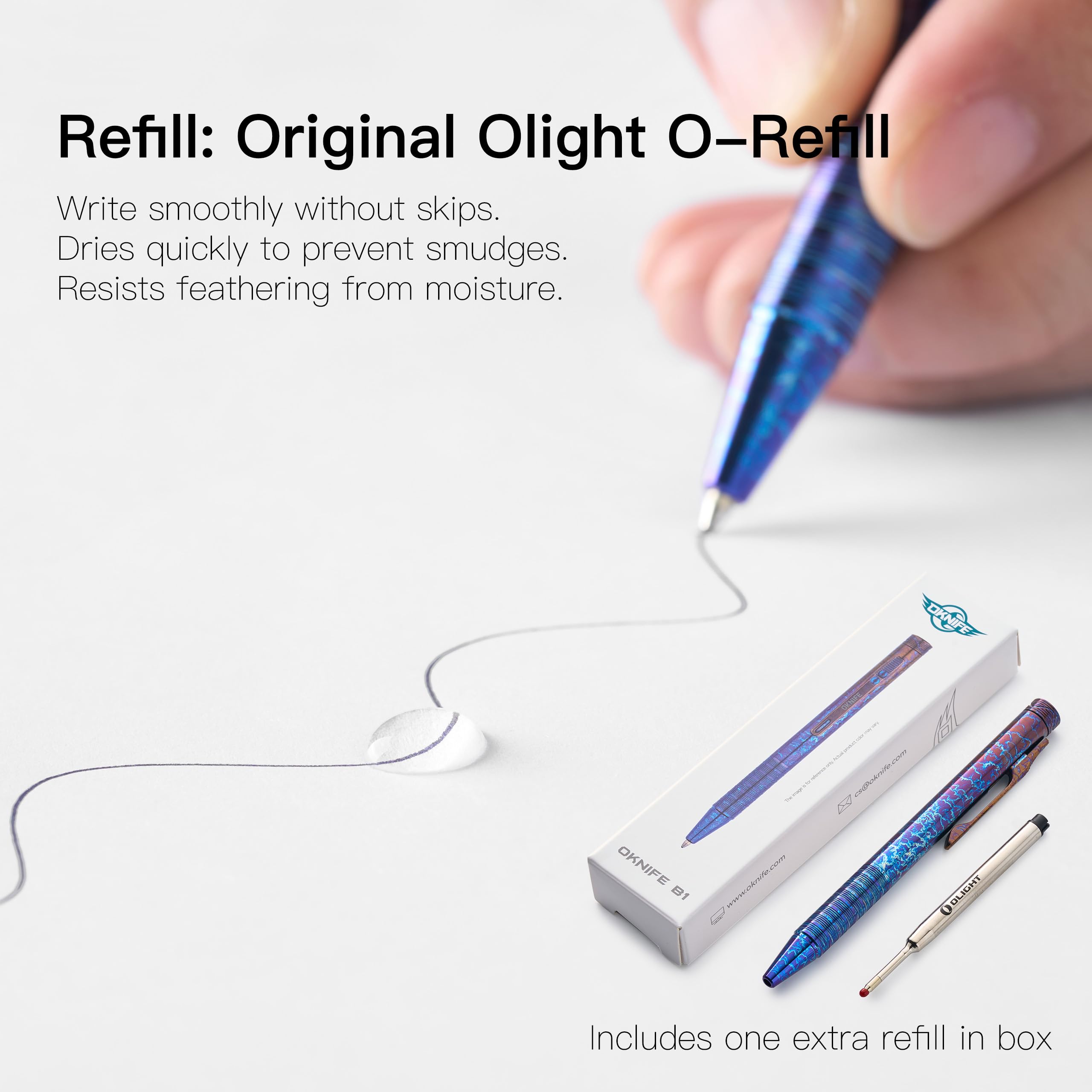 Amazon.com : OKNIFE B1 Lightning Strike Titanium Pen, 2-in-1 Clip