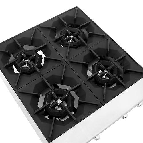 Miniatura 2 de CookRite Cuatro Quemador Hot Plate Comercial Contrapeso Natural Gas Range ATHP-24-4 HD 24"-100000 BTU