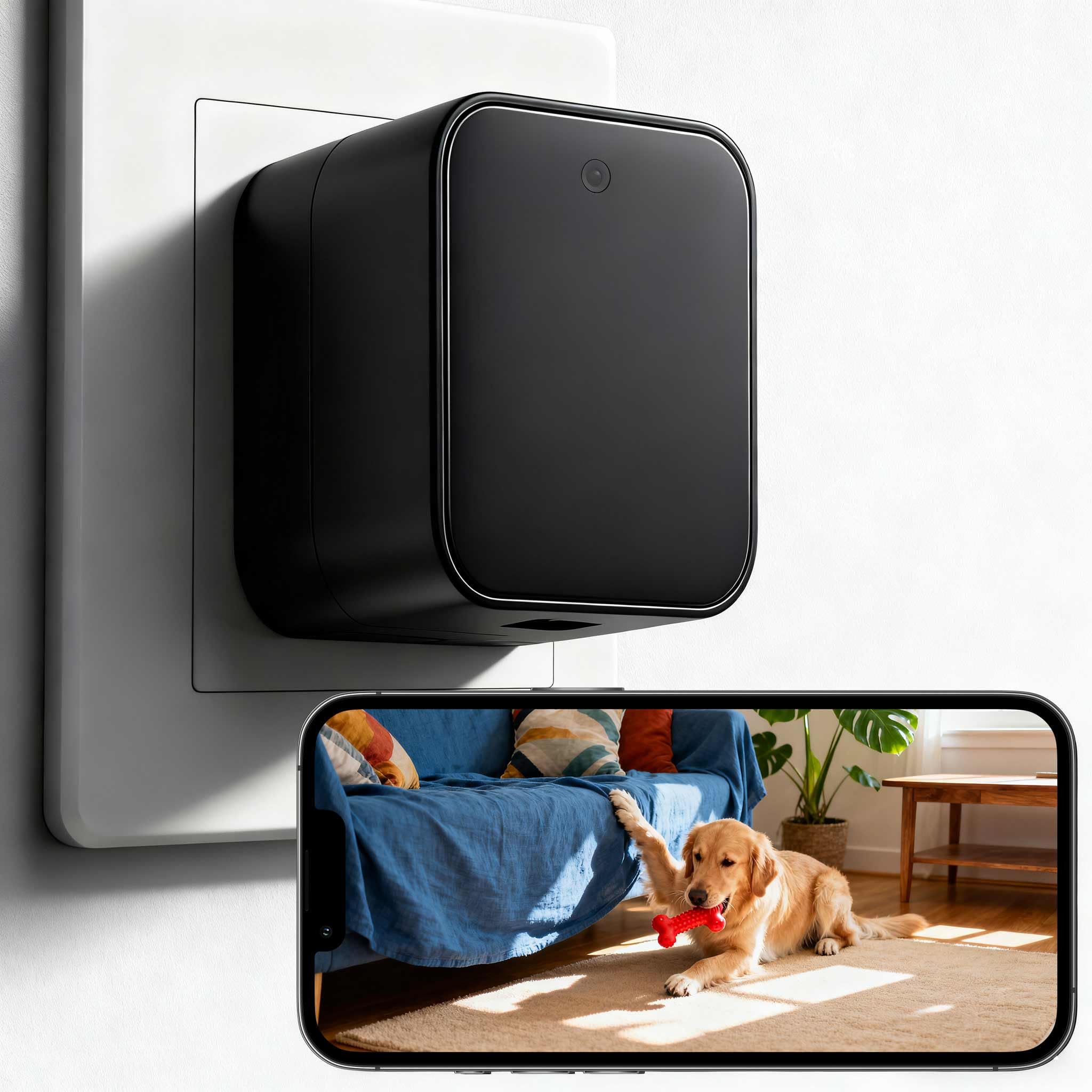 Detector de cámara oculta WiFi, cargador USB, cámara HD 1080P inalámbrica, mini cámara de niñera, cargador USB con detector de movimiento, sin audio para el hogar, cargador de seguridad para el hogar