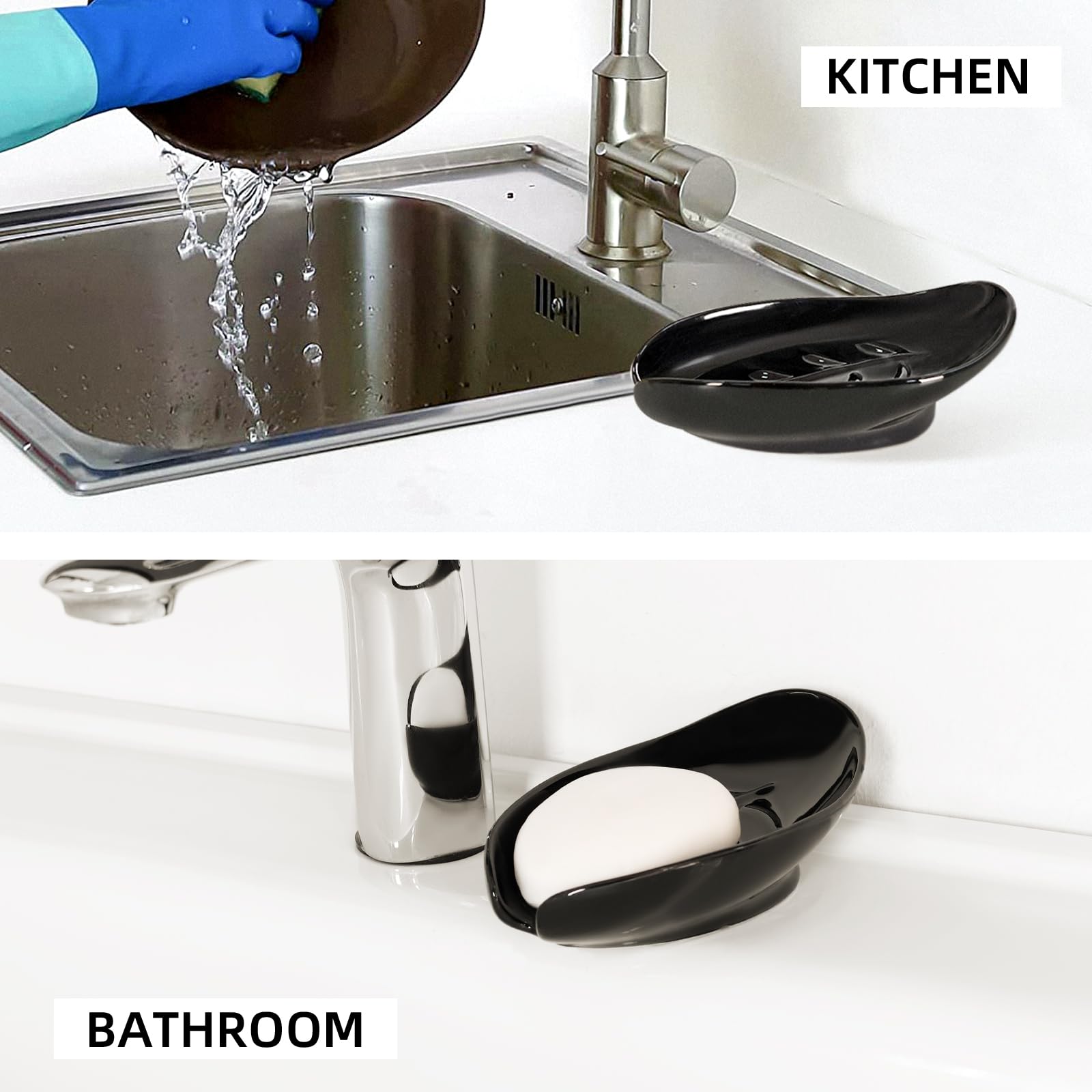 Portasapone in ceramica (verde), portasapone a forma di foglia di ginkgo, portasapone per bagno, portasapone solido per cucina, vasca da bagno, lavand | Leroy Merlin