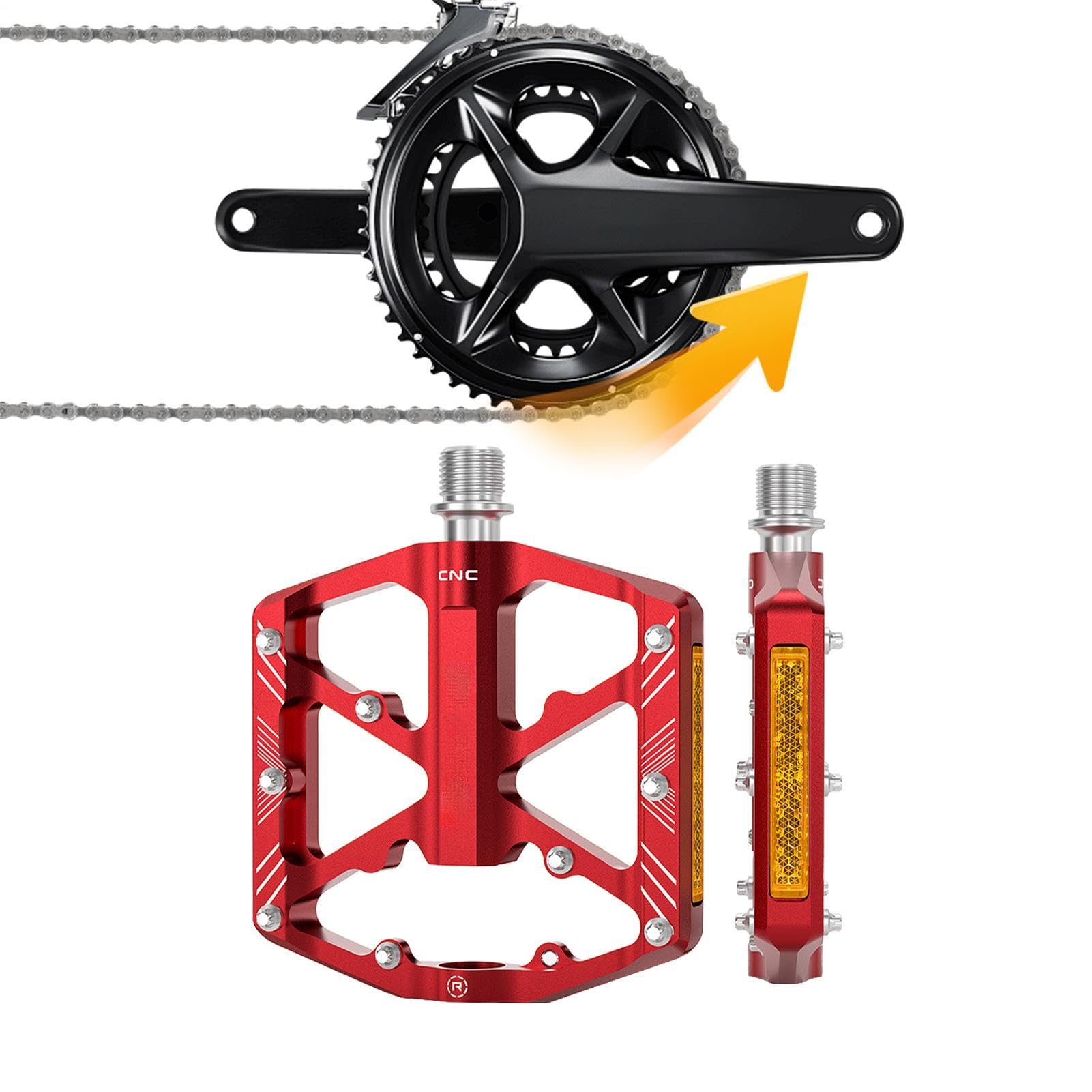 Generico Rutschfeste Fahrradpedale, Metall-Fahrradpedale | für rutschfeste Aluminiumlegierung, verschleißfeste Outdoor-Radpedale, rostfreie Pedale für