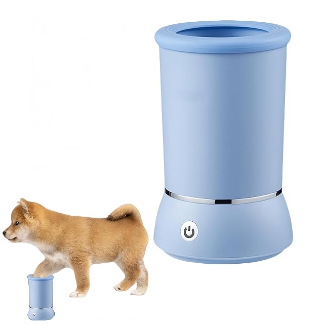 Limpiador de patas de perro automático con suave silicona, tazas de limpieza portátil, carga rápida USB