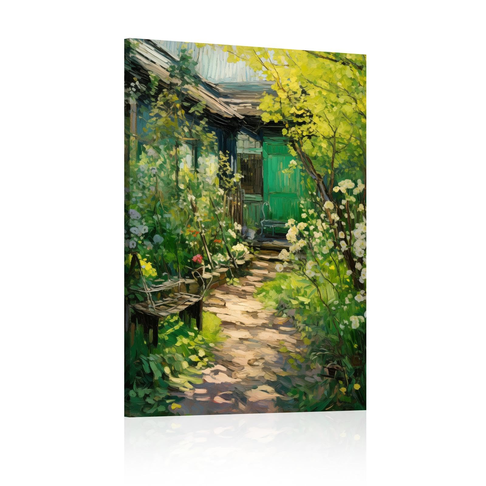 Impression d'art mural premium cadre interne œuvre d'art fleurs 65x90cm