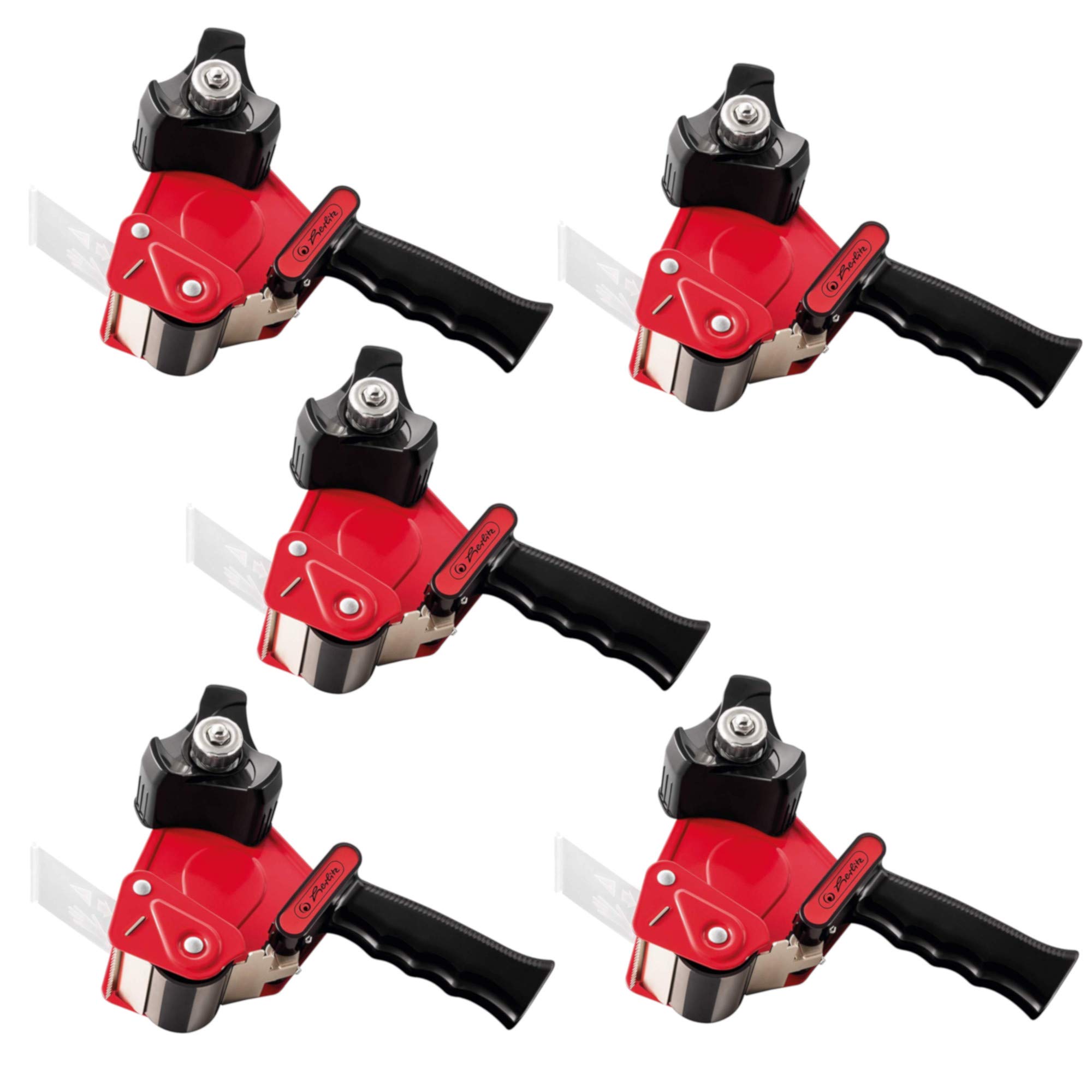 Herlitz 8842700 Packbandabroller für Grossrollen Spar-Set (5x Abroller Herlitz)