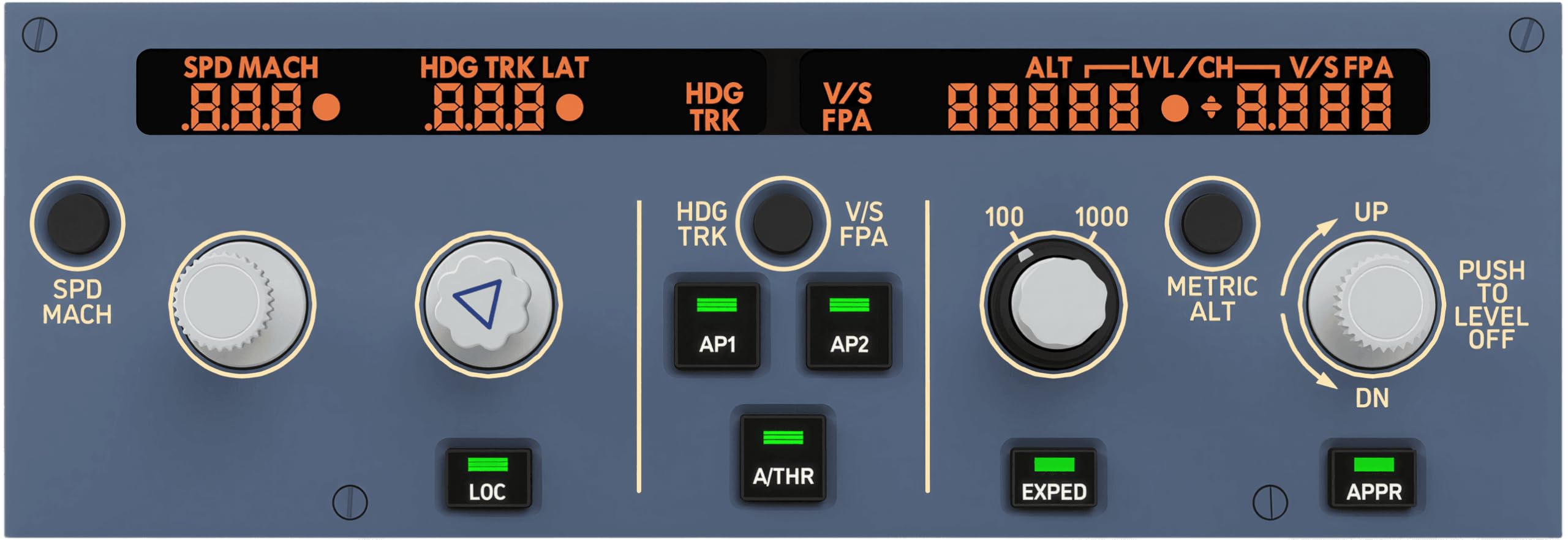 SYDYSOSO Cockpit Simulator 320 Series FCU-C Flight Control Panel