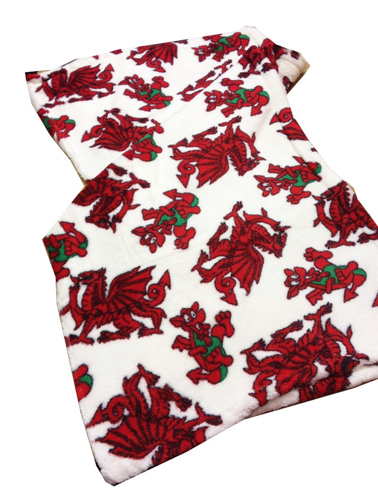 Wales Multicolour Welsh Dragon Fleece Baby Blanket