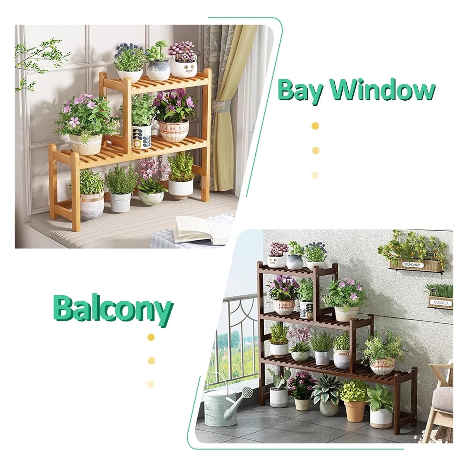 Ce Support à Plantes en Bois à 3 Niveaux, idéal pour l'intérieur et l'extérieur, Peut également Servir d'étagère pour Vos Plantes sur Un Balcon. Dimensions : 90 x 20 x 80 cm. Design élégant,