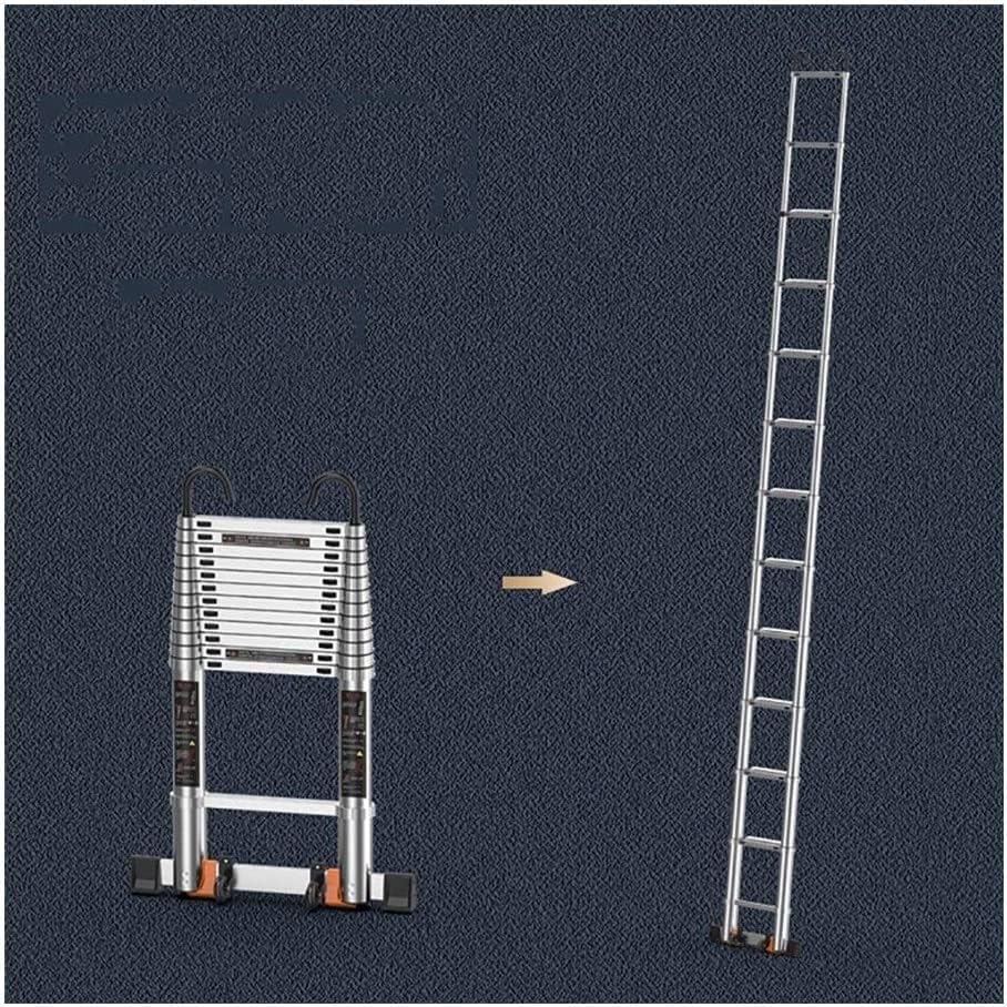 Telescoping Ladder Folding Ladders Portable Foldable Loft Ladder Worktray Steps Stool Multi-Purpose Household Roof Work Decoration Lightweight Aluminum Alloy Bearing 150Kg (Color : 1.8m)