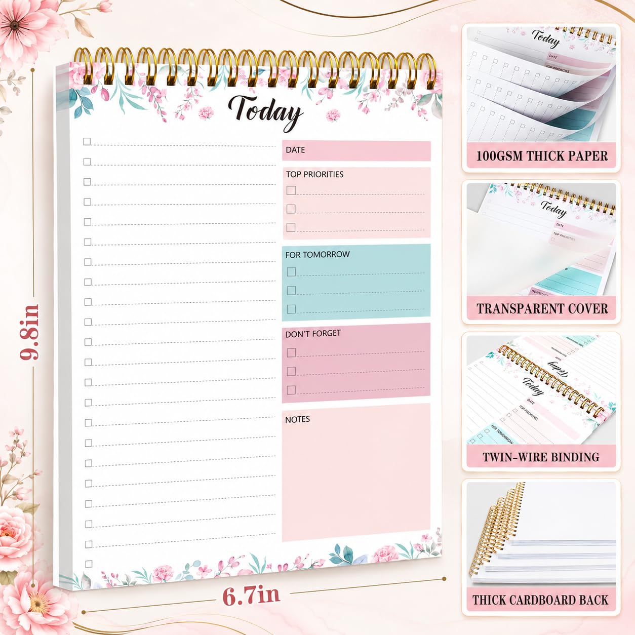 KMQOY To Do List Notepad - Stay Organized! -4