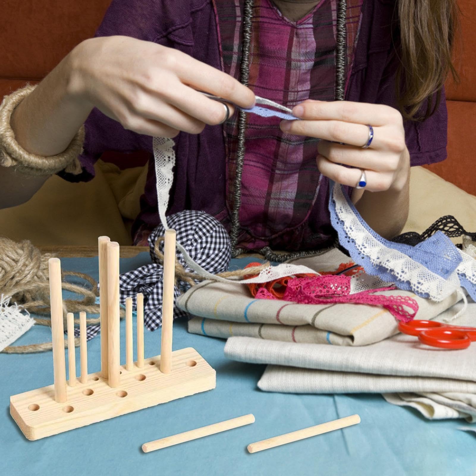 Creatore di fiocchi a base porosa, strumento per realizzare fiocchi in legno duro, per realizzare fiocchi, decorazioni per feste, corpetti, ghirlande di festa, vari lavori artigianali