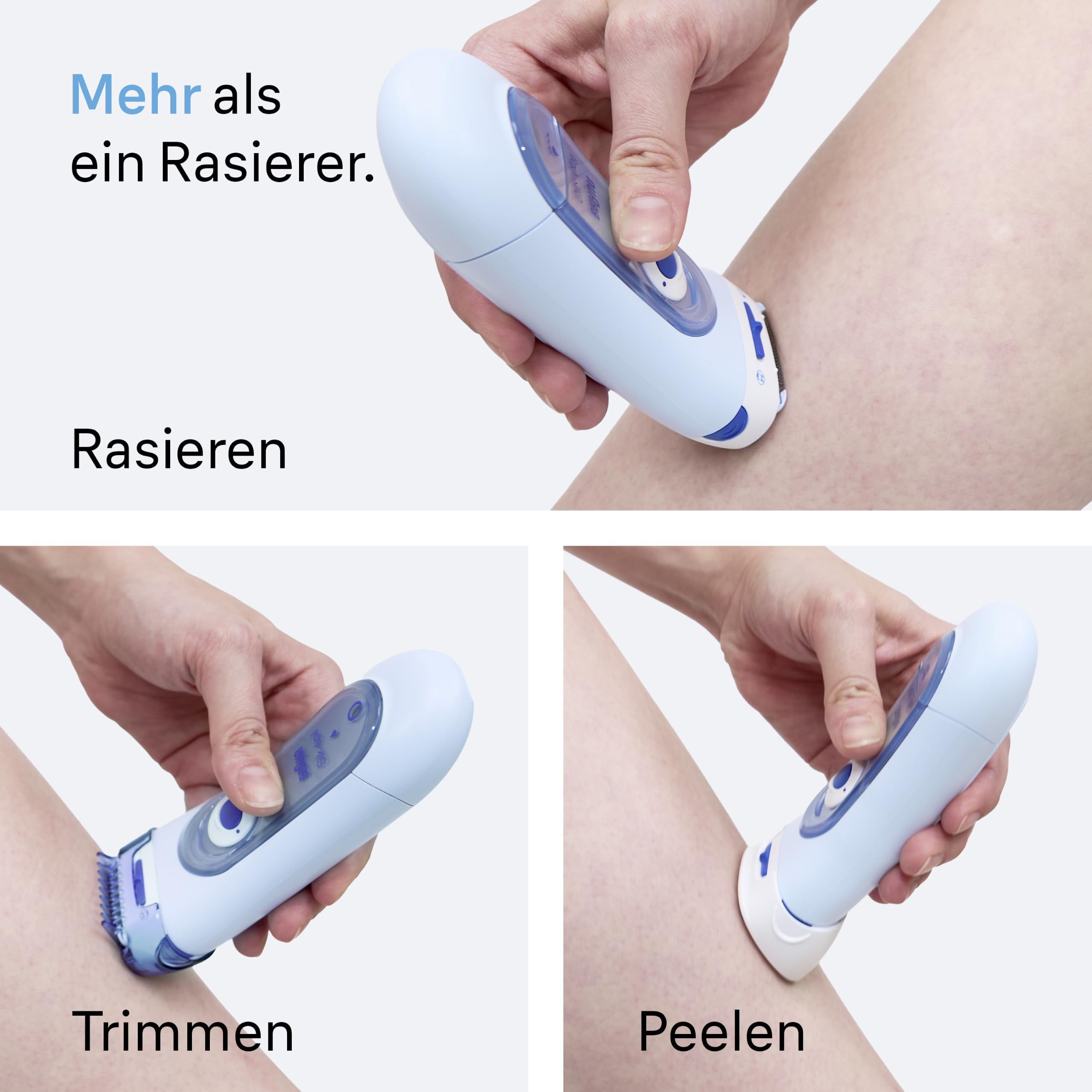 Braun Epilierer Damen Silk·épil, Damenrasierer Elektrisch, LS5160, Blau | Ladyshaver, Elektrischer Rasierer, Trimmer Und Peeling System, Wasserdicht, Inkl. Peeling-Aufsatz Und Trimmeraufsatz