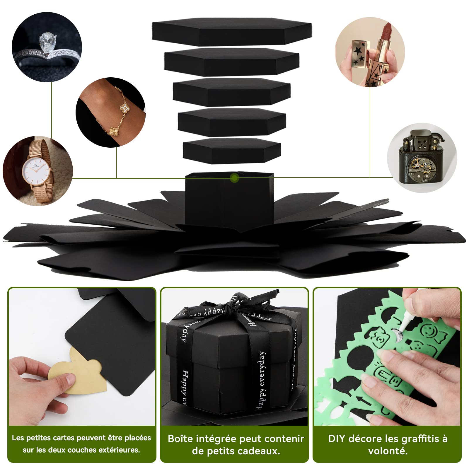 Scatola A Sorpresa Fai Da Te | Album Fotografico Manualità | Regalo Compleanno San Valentino Matrimonio | Ideale Per Ricordi - Foto 4