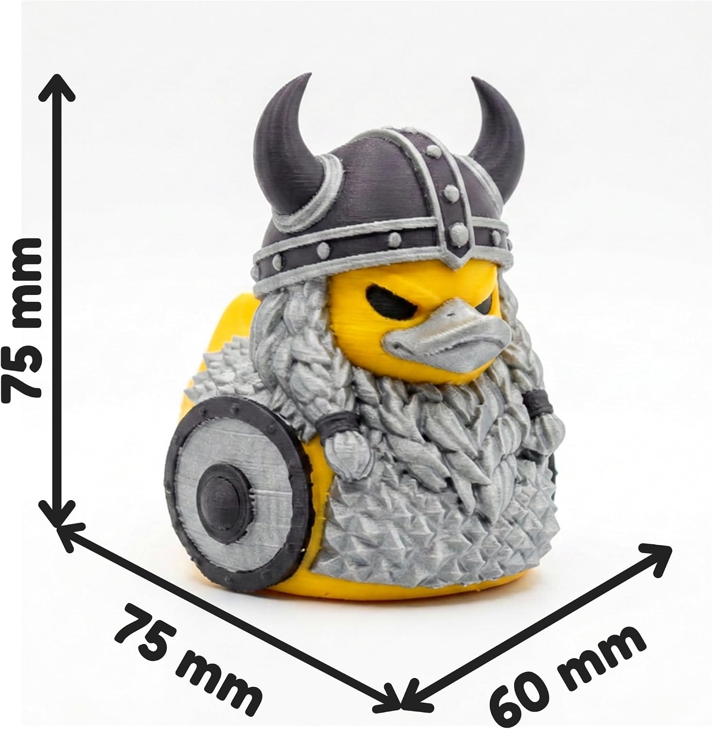 3D Printed Duck Shaped Like a Viking Deluxe image 2