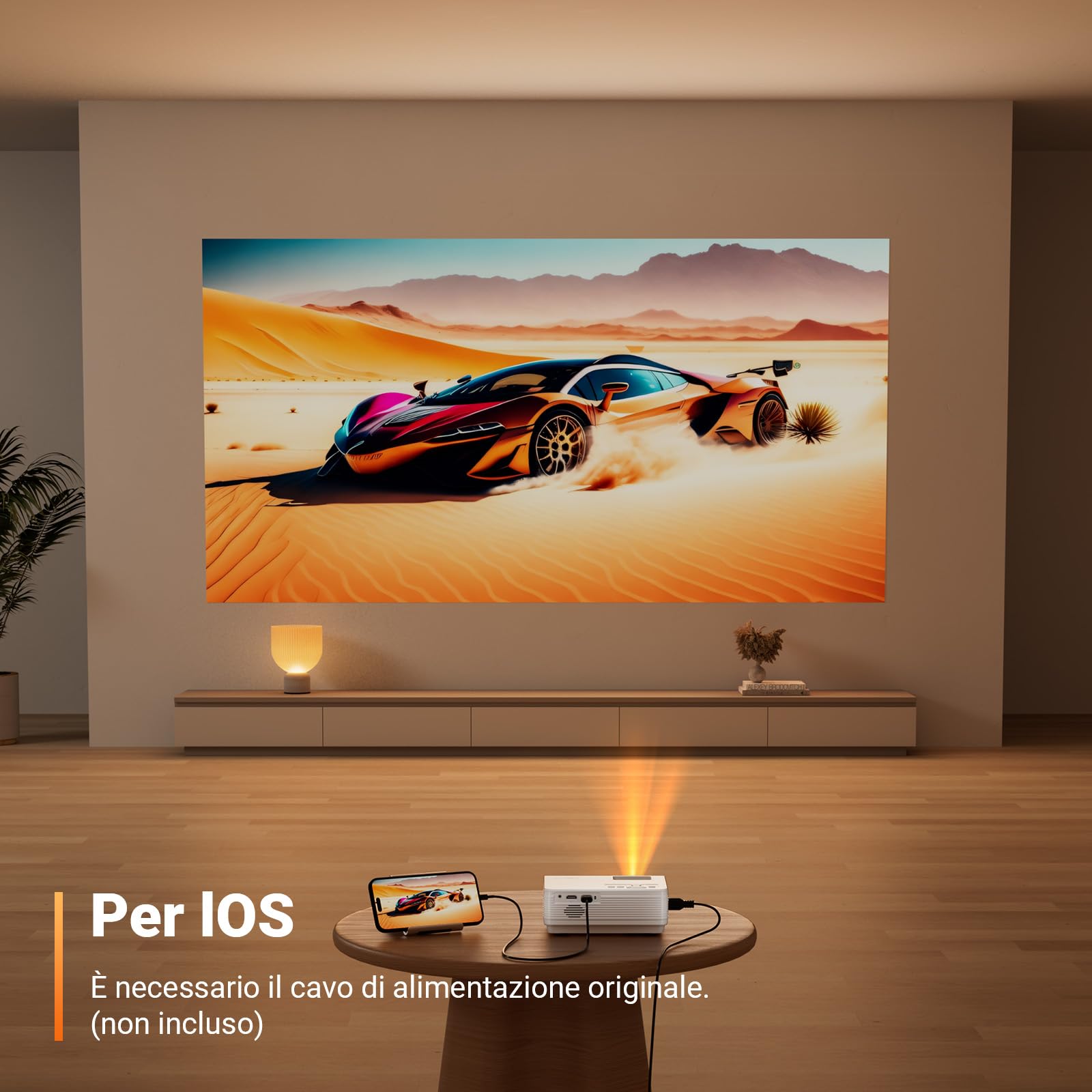 Mini projecteur Bluetooth Portable - Projecteur De Film HD 1080P Pris En Charge