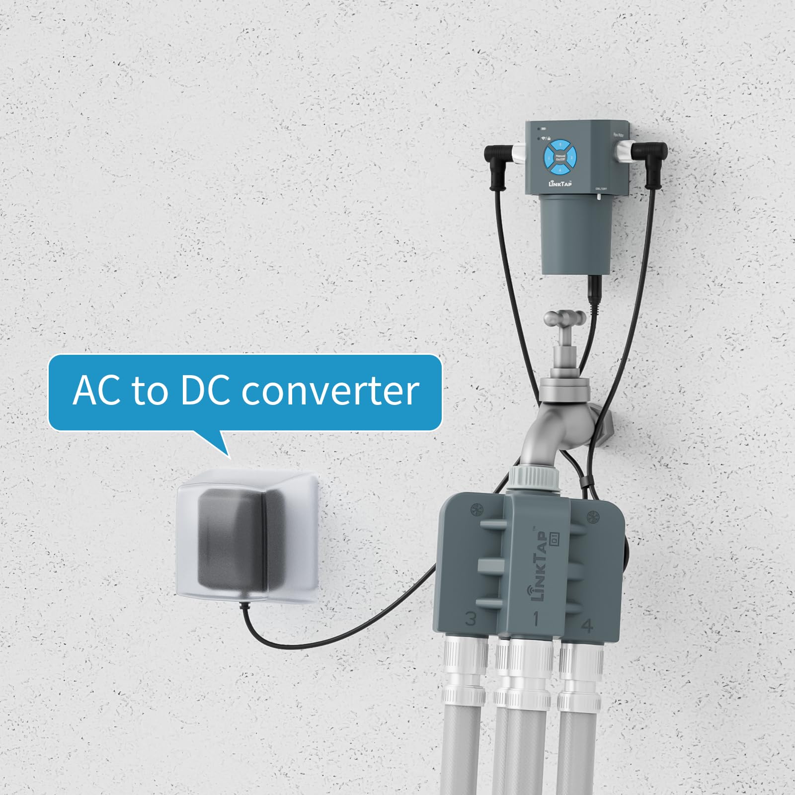 LinkTap ValveLinker - Convertidor CC con Funda Impermeable, Convierte Entrada de 9-24 V CC a Salida de 9 V CC, Compatible con Paneles solares, adaptadores CA/CC y Varias Fuentes de alimentación de CC