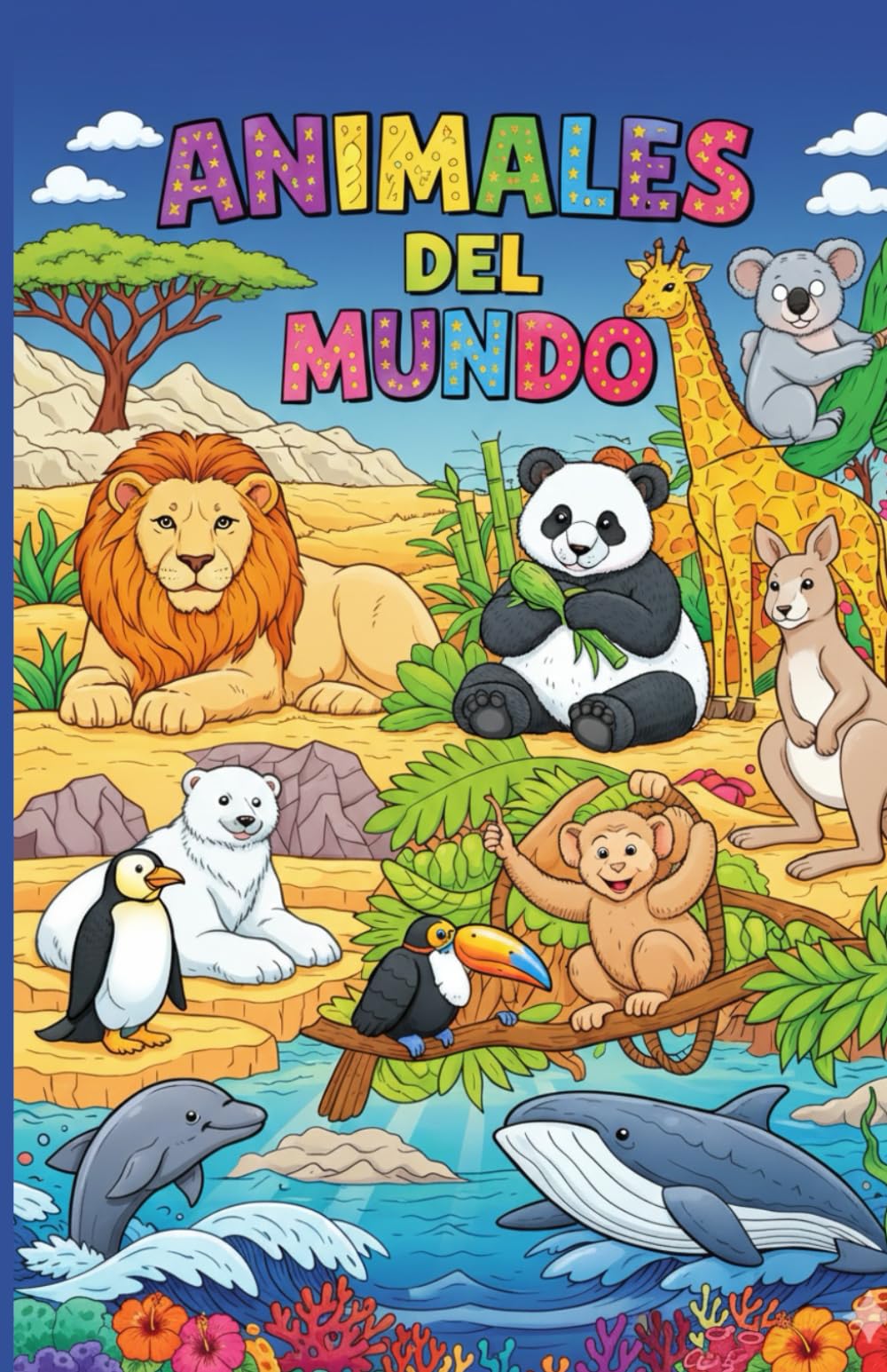 Animales del mundo: Libro para colorear y aprender