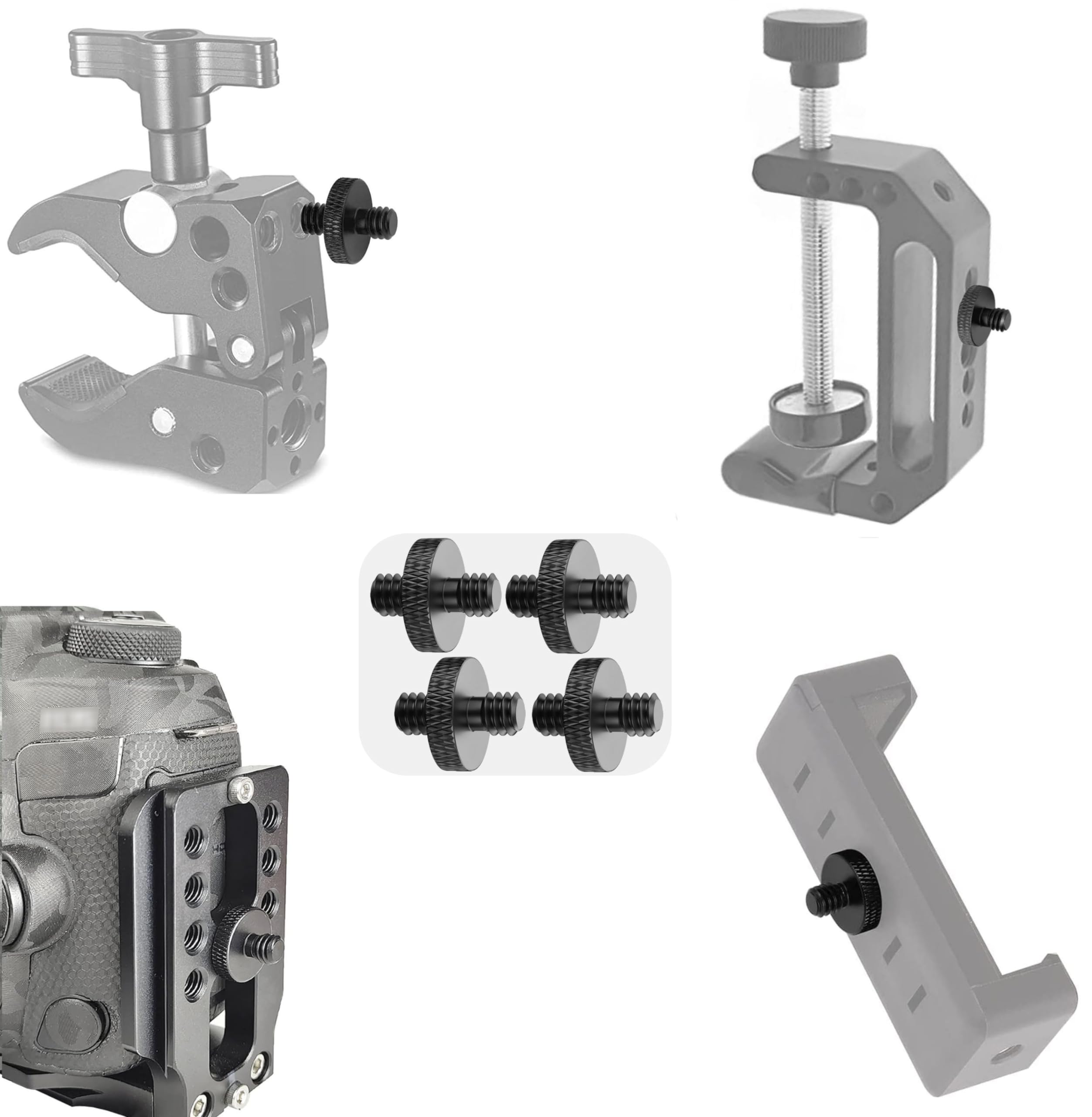 Amazon | カメラ ダブルヘッドスタッド 三脚 スタンド 雲台 ネジ