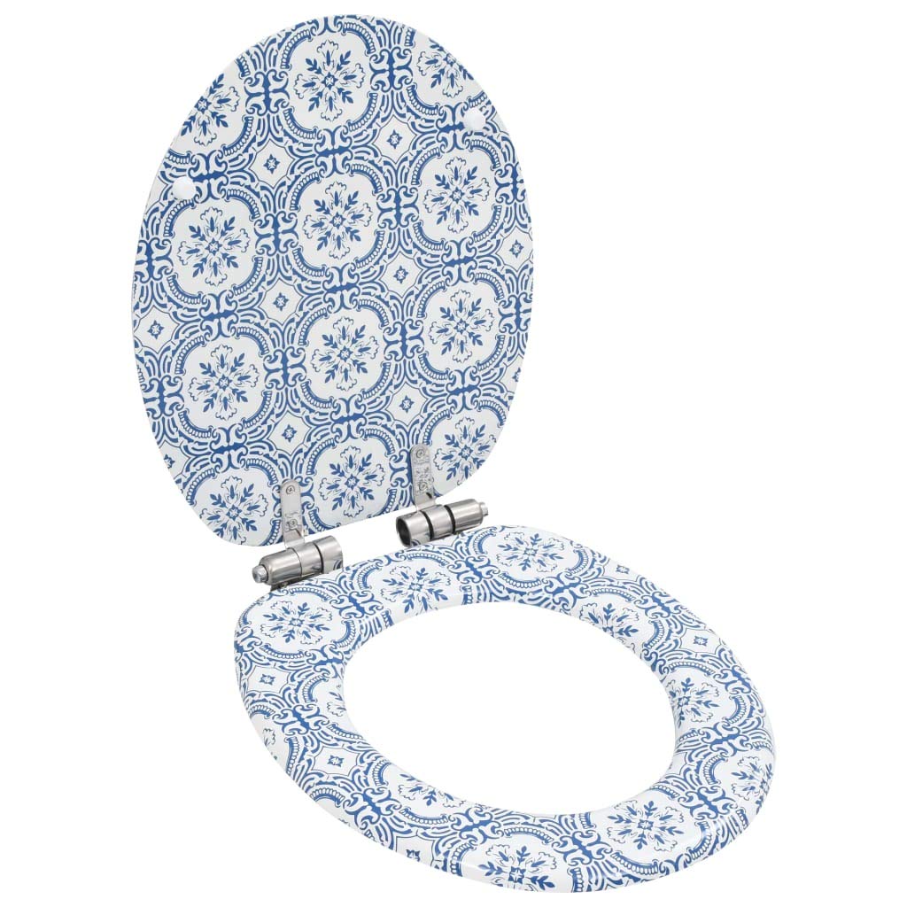 Abattant WC avec couvercle à fermeture douce mdf porcelaine blanc