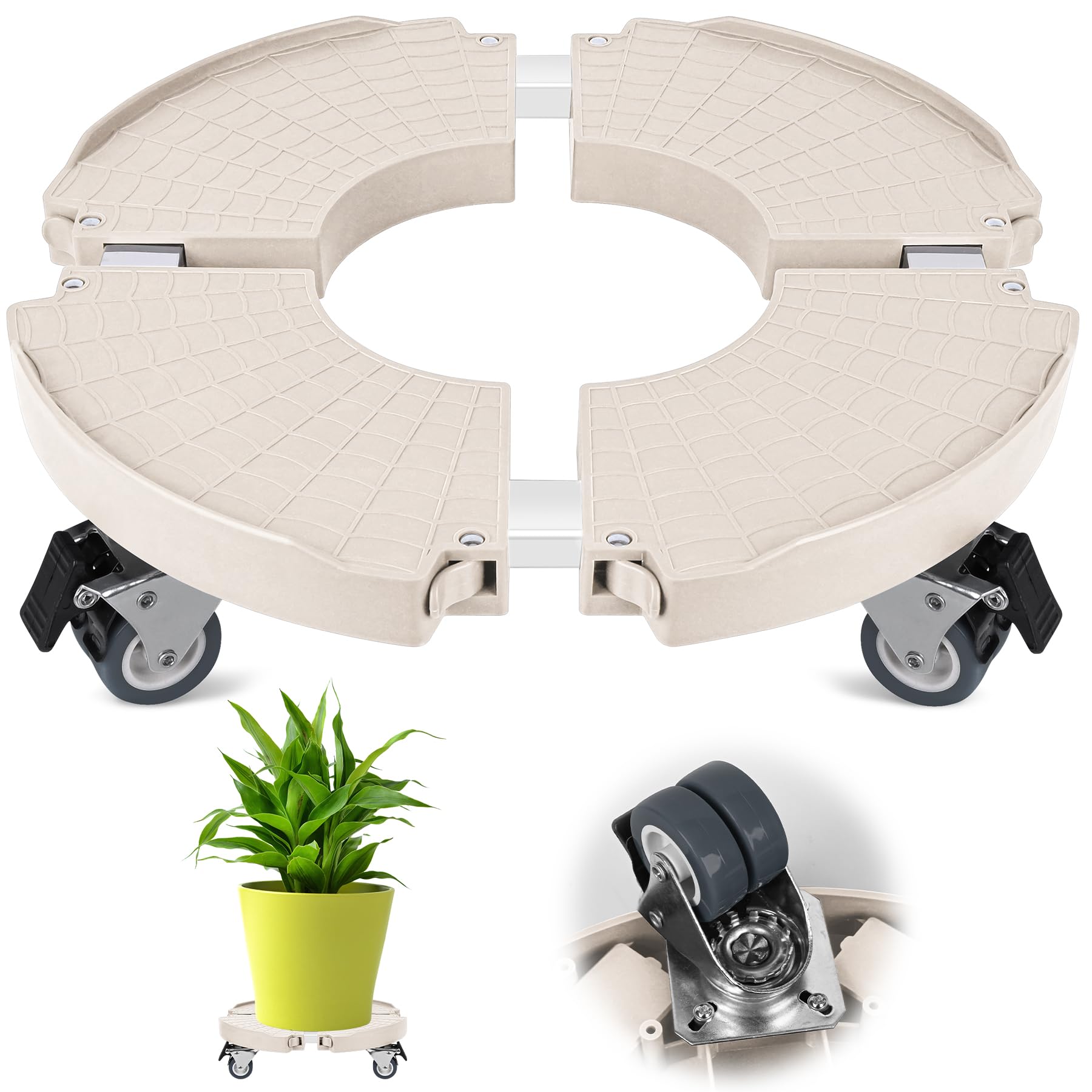Rolling Plant Caddy Stands - 2 Pack, Heavy Duty -14