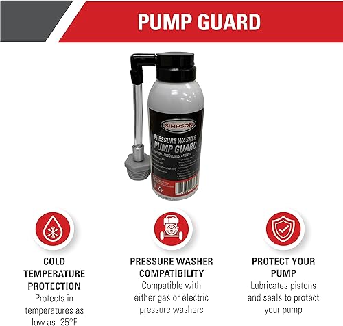 Miniatura 2 de Simpson Cleaning 80273 - Protector de bomba de lavado a presión 4 onzas líquidas lata de aerosol negrorojo