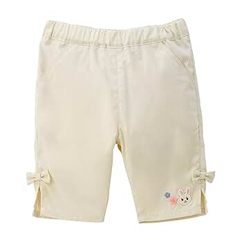 Amazon | [ミキハウス] 7分丈パンツ 無地 うさぎ リボン 日本製