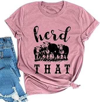 YourTops Women Herd That Cow T-Shirt