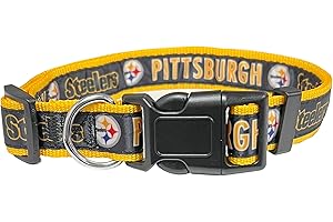 Pets First NFL Pittsburgh Steelers Licensed Heavy-Duty Dog Collar